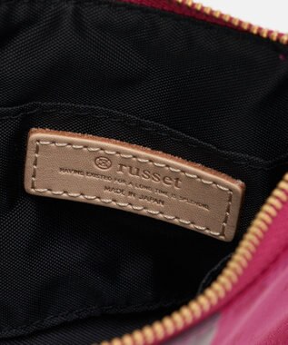 russet ラインプリントポーチ S(Z-227) Cherry