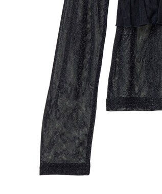 Green Parks ＳＥＴ２点　シャーリングビスチェ＋メッシュインナー Black