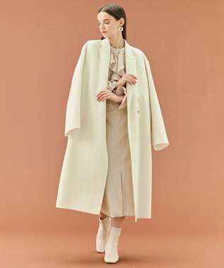 BEIGE， ZION / ウールロングチェスターコート Ecru