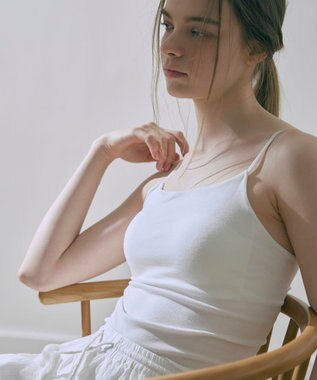 une nana cool 【綿混】364ブラトップ　キャミソール アイボリー