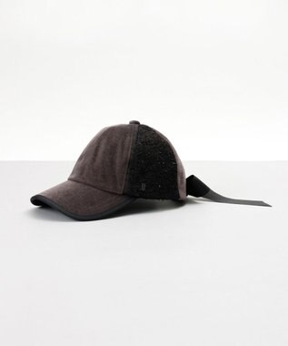 AURORA 【 LANVIN en Bleu （ランバン オン ブルー）】ベロアリボンキャップ ミディアムグレー