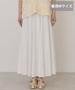 AMERICAN HOLIC 【選べる丈】シアープリーツスカート Off White