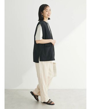 Green Parks フロントＺＩＰカットベスト Black