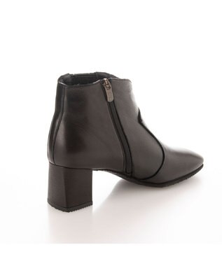 MODE ET JACOMO <D'ICI>【３E】ウエスタンタイプチャンキーヒールショートブーツ ブラック