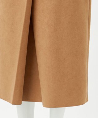 23区 【GOLD LABEL】スウェードタッチレザー ラップスカート キャメル系