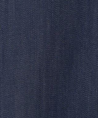 J.PRESS LADIES 【洗える】セルロースシャンブレー セミワイド マリン パンツ ブルー系