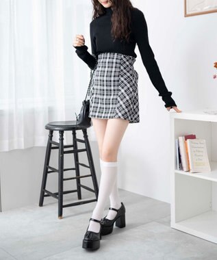 WEGO ボリュームヒールストラップシューズ ブラックその他