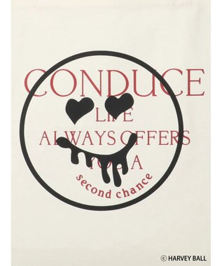 Green Parks Ｓｍｉｌｅｙ　Ｆａｃｅ／スマイルプリントＢｉｇトートバック Off White