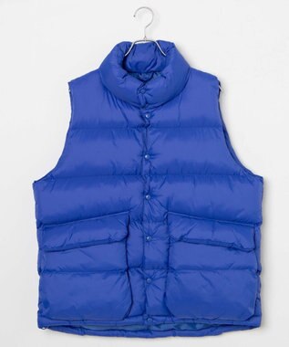 WEGO カラーナイロンパテッドベスト ブルー