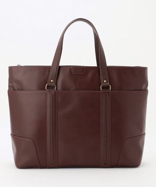 JOSEPH ABBOUD 【JOSEPH ABBOUD 日本上陸30周年・牛革/軽量】オイルドレザートートバッグ ダークブラウン系