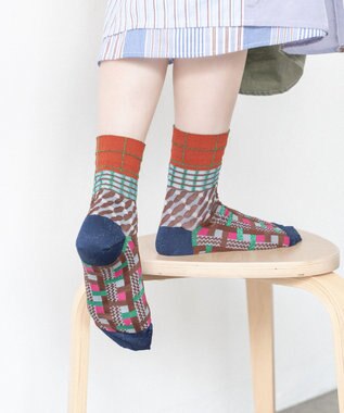 COQ CROSS PATCH ショートソックス オレンジ