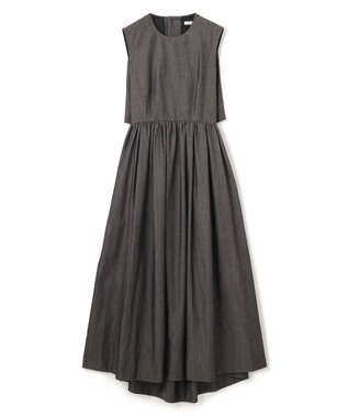 BEIGE， POMEGRANATE / フレアワンピース Chambray Black