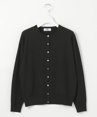 J.PRESS LADIES L 【洗える】 レーヨンエリートストレッチ カーディガン ブラック系