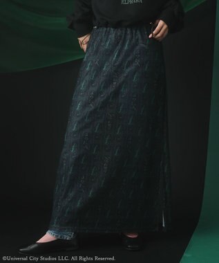 Green Parks ■ＷＩＣＫＥＤ　パターンシアースカート Black