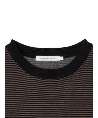 AMERICAN HOLIC フレンチスリーブニットプルオーバー Border