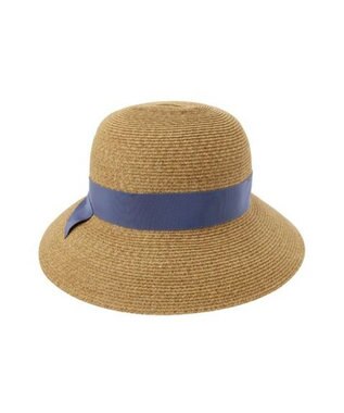 MOONBAT FURLA(フルラ) ペーパーブレードリボン巻きダウンハット サイズ調整可 ネイビーブルー