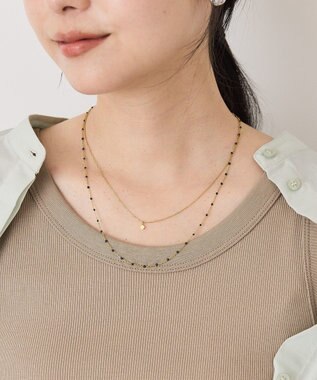 AMERICAN HOLIC 【ステンレス】プチトップカラーMIX2連ネックレス