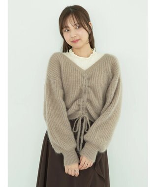 earth music&ecology ねこ毛ライク２ｗａｙボレロ Mocha