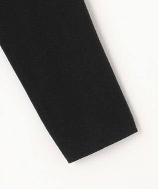 自由区 L 【洗える】シルクウールリブタートルネック ニット ブラック×ネイビー