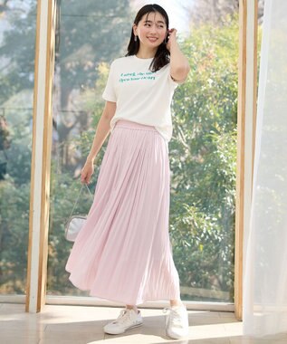 ANY L オーガビッツロゴ・フォトTシャツ オフ×グリーンロゴ