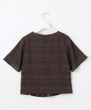 J.PRESS LADIES スラブカラミチェック カットソー ブラウン系