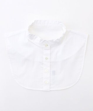 J.PRESS LADIES BEZハイネック フリル デコカラー ドビーストライプ系