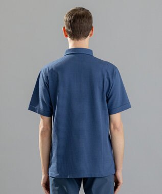 JOSEPH HOMME コンパクトサッカージャージー　ポロシャツ ダルブルー系