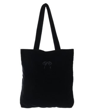 earth music&ecology 【WEB限定】ベロアトートバッグ Black