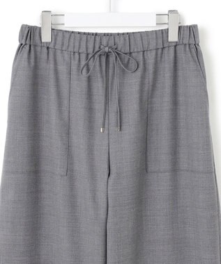 23区 L 【洗える】ナチュラルストレッチサキソニー ベイカー ドロスト パンツ グレー系