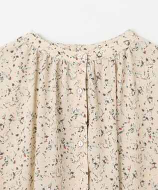 ANY 【洗濯機可】プリントブラウス ベージュベース