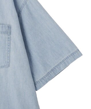 AMERICAN HOLIC Ｗポケット半袖デニムシャツ Light Indigo