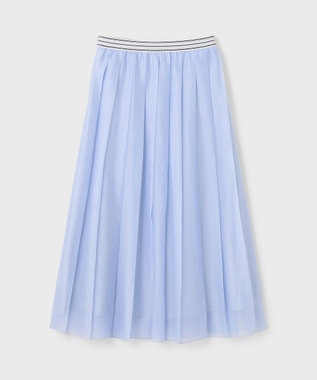 GRACE CONTINENTAL マットシアープリーツスカート ブルー