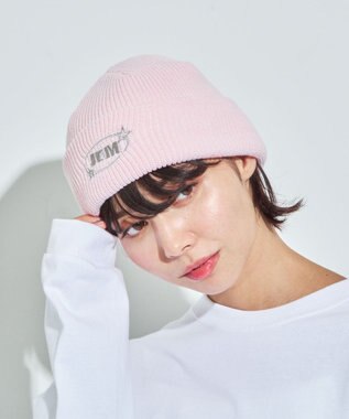 WEGO 【ユニセックス着用ITEM】ロゴショートビーニー ライトピンク