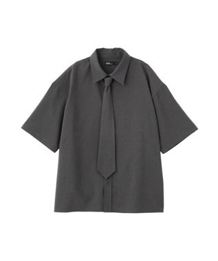 CRAFT STANDARD BOUTIQUE タイ付き半袖シャツ Gray