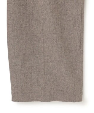 uncrave ウォッシャブルウールライクツイル ワイドパンツ シャンブレーチャコール