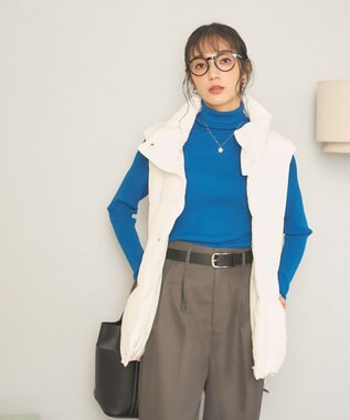 WEGO 【手洗い可】タートルネックニット ブルー