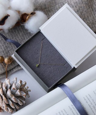 Phoebe 【K10】ジュエルラックネックレス　ペリドット/8月誕生石/天然石/全長:40cm