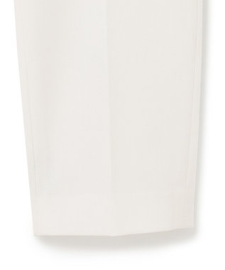 23区 L 【洗える】ストレッチツイル センタープレス パンツ ホワイト系