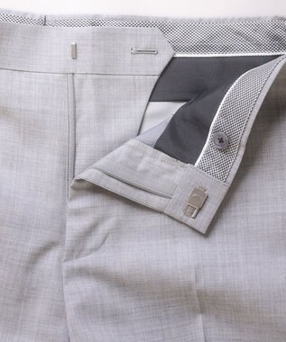 GOTAIRIKU ロングセラー【洗える/折り目加工/シワになりにくい/ウエストアジャスター】ウォッシャブル サマーウール100％パンツ_定番色(1タック)25年モデル グレー系