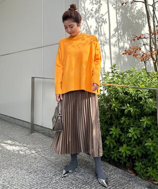 UNFILO 【新色追加】ふわふわ クルーネックニット [NEW]オレンジ