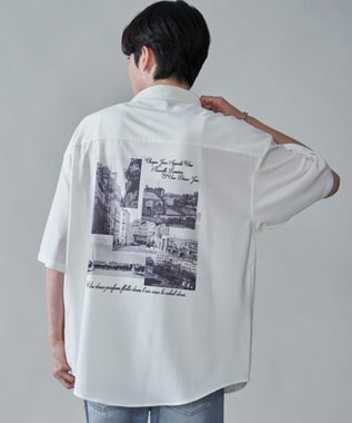 WEGO アムンゼンフォトプリントBIGシャツ（SS） ホワイト