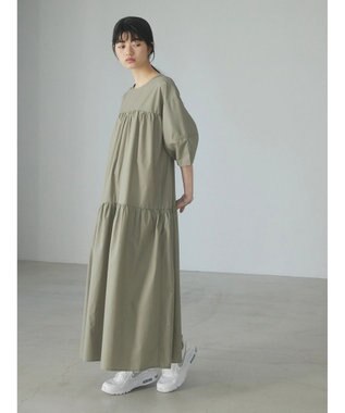 Green Parks ａ．ボリューム切り替えワンピース Khaki