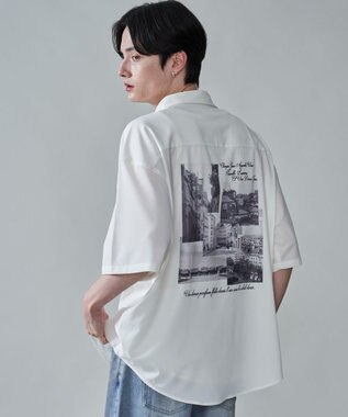 WEGO アムンゼンフォトプリントBIGシャツ（SS） ホワイト