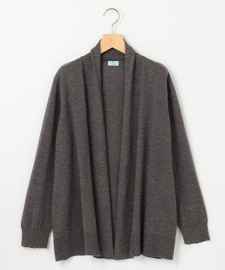 組曲 S 【WEB限定】セミウーステッド ニットカーディガン チャコールグレー系