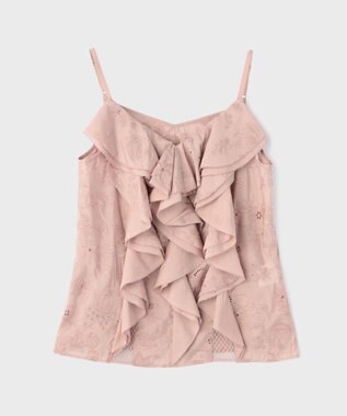 GRACE CONTINENTAL エンブロイダリーキャミブラウス ピンク