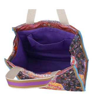 tsumori chisato CARRY ガーデンゴルフクラブキルト ハンドバッグ 手提げ パープル