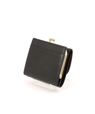 UNBILLION ペルケ perche ジェムストーンヒネリかぶせ三つ折りミニ財布 ブラック