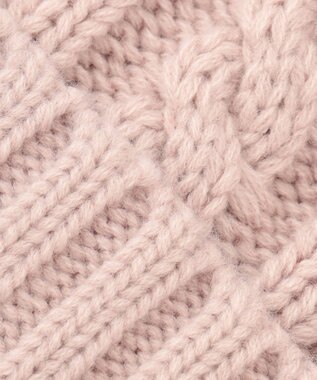 ANY KIDS ポンポン付き ニット キャップ ピンク