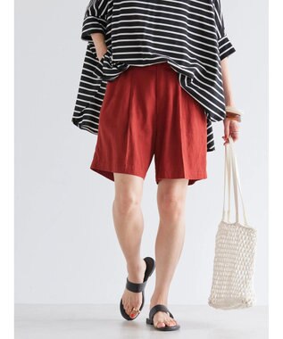 AMERICAN HOLIC リネンブレンドショートパンツ Brick Red
