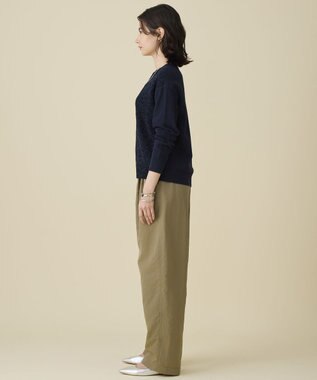 自由区 S ブークレミックスツイード ニット ネイビー